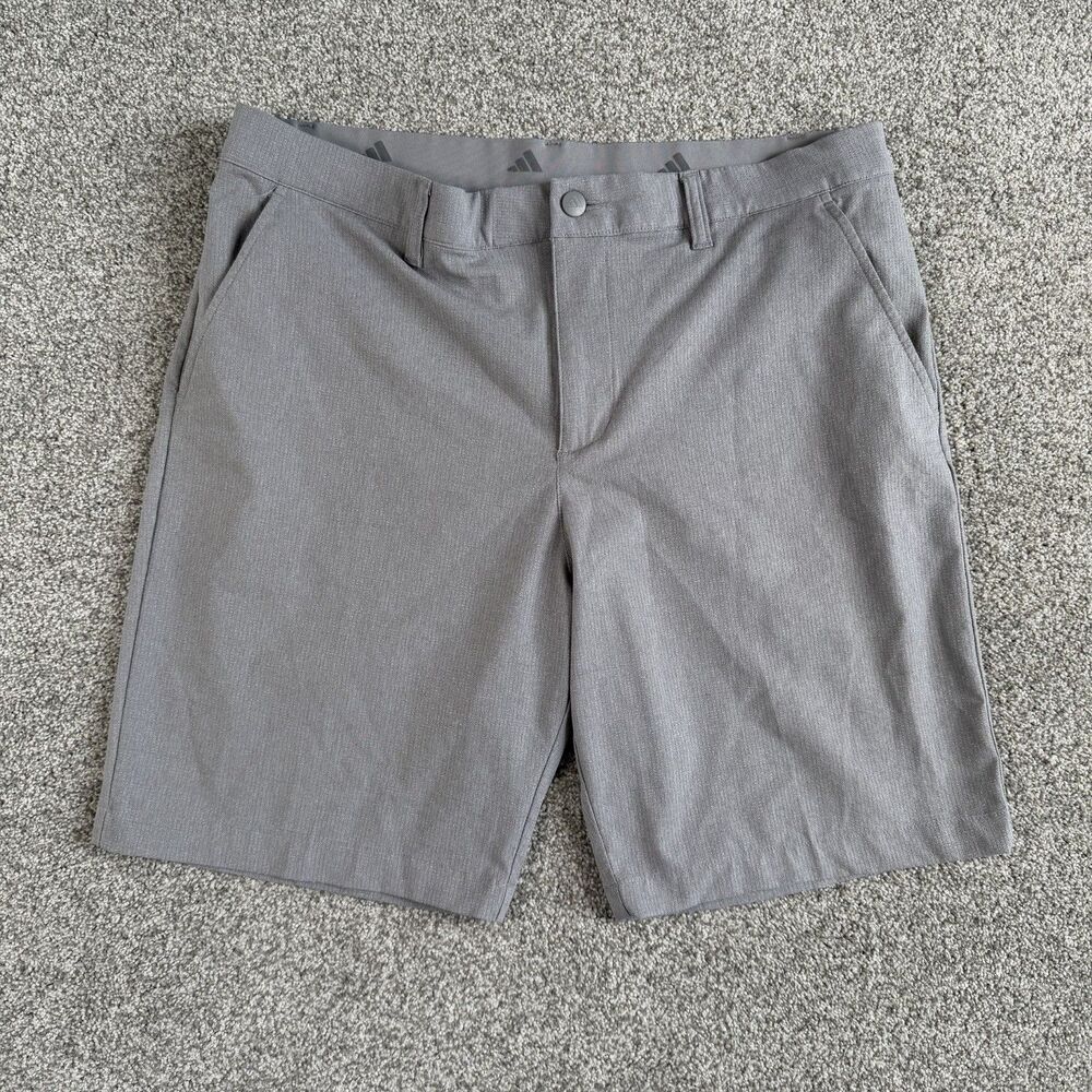 Adidas Ultimate365 Textured Golf Shorts Mens Stretch Performance Gray Size 34 x9